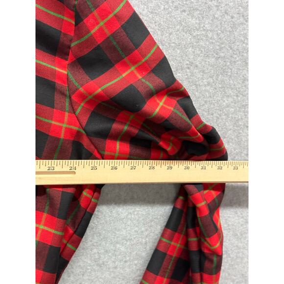 Disney Store Mickey Mouse Pajama top Womens Size 2XL Plaid Flannel Santa - Picture 3 of 6